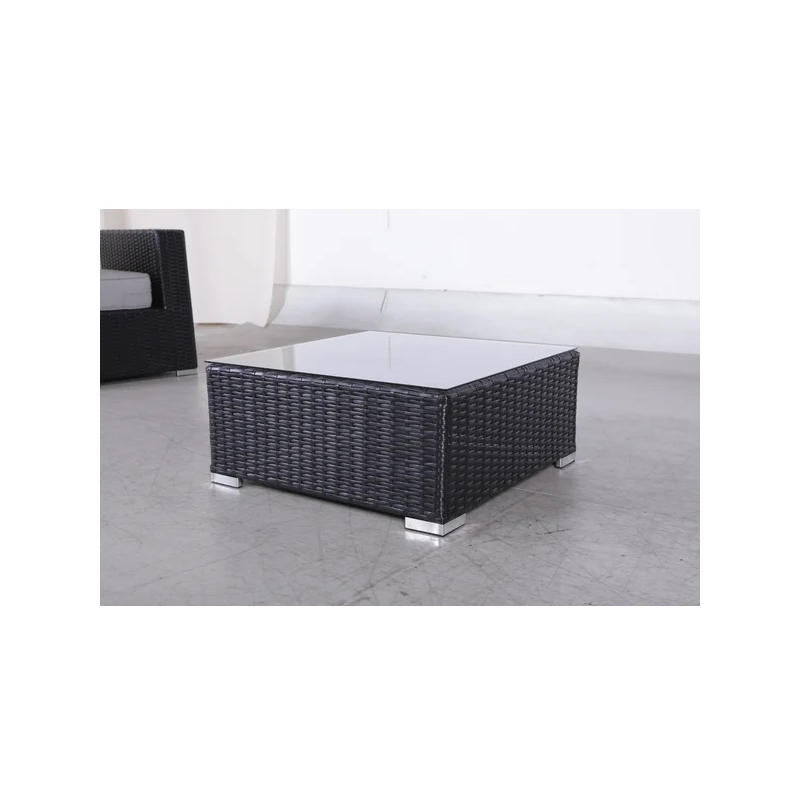 Living Source 5 Piece Wicker / Rattan 4 Person Seating Group w/ Cushions in Gray
