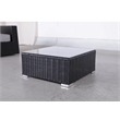 Living Source 5 Piece Wicker / Rattan 4 Person Seating Group w/ Cushions in Gray