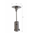 Living Source International Stainless Steel 46000 BTUs Patio Heater in Silver