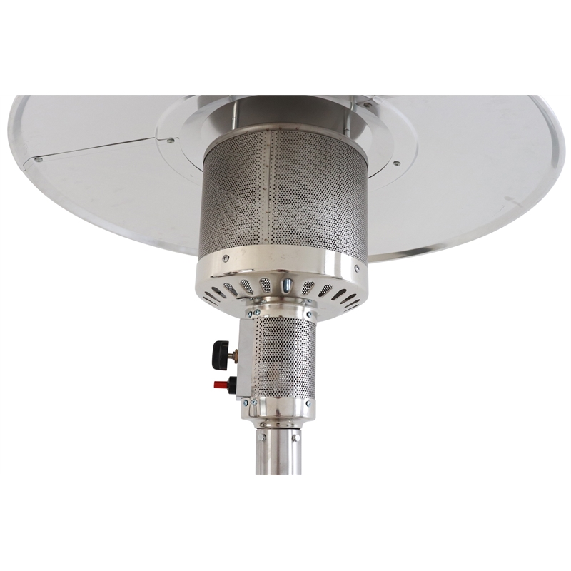 Living Source International Stainless Steel 46000 BTUs Patio Heater in Silver