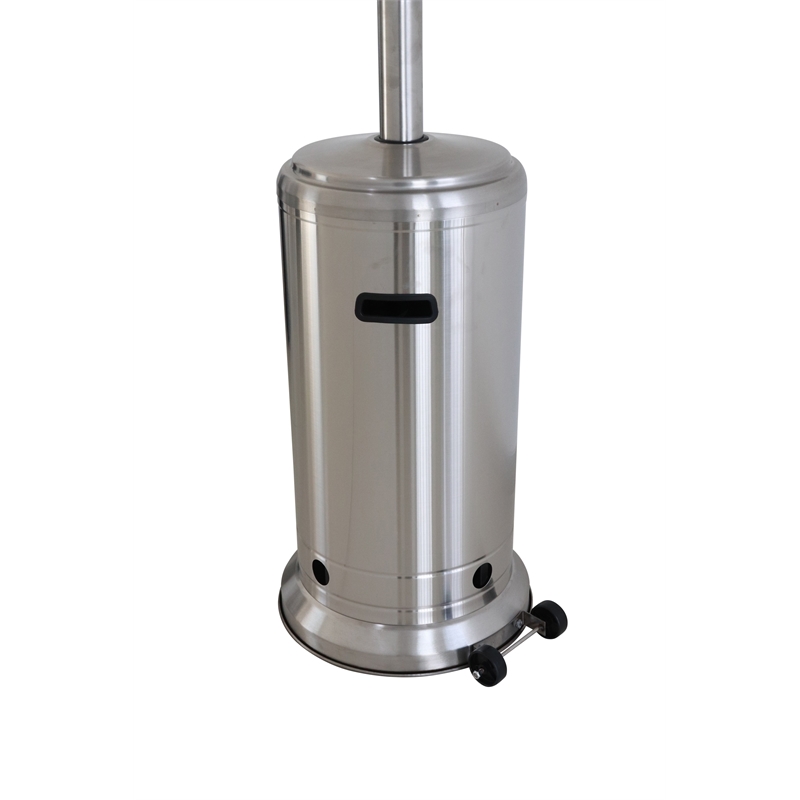 Living Source International Stainless Steel 46000 BTUs Patio Heater in Silver