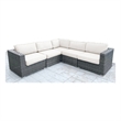 Living Source International Wicker / Rattan 4 - Person Seating Group in Gray