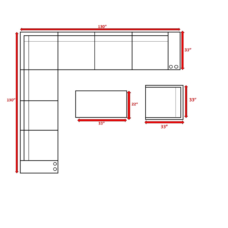 Living Source International Wicker / Rattan 7-Person Seating Group in Espresso