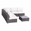 Living Source International Wicker / Rattan 4-Person Seating Group in Brown