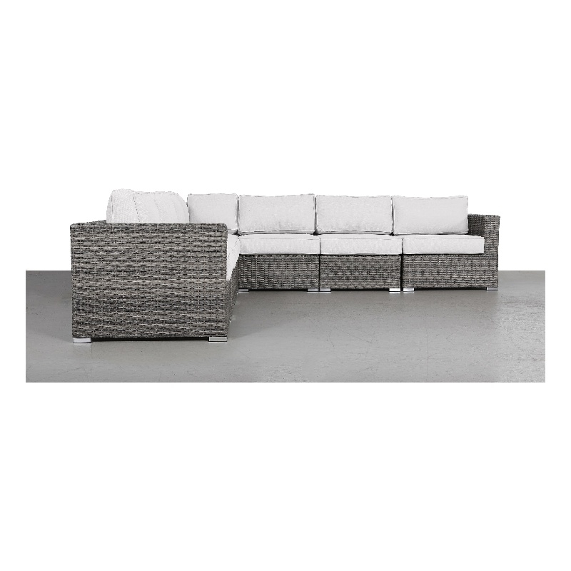 Living Source Internaltional 6-Person Wicker / Rattan Seating Group in Gray