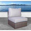 Living Source International 9PC Wicker / Rattan Sectional Seating Group in Brown