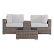 Living Source International Wicker / Rattan 2-Person Seating Group in Gray