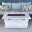 LSI 25'' H x 42'' W Fiber Reinforced Concrete Outdoor Fire Pit Table