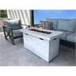 LSI 25'' H x 42'' W Fiber Reinforced Concrete Outdoor Fire Pit Table