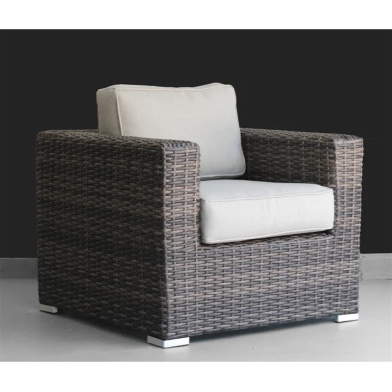 Living Source International Rattan Wicker 2 - Person Seating Group with Cushions
