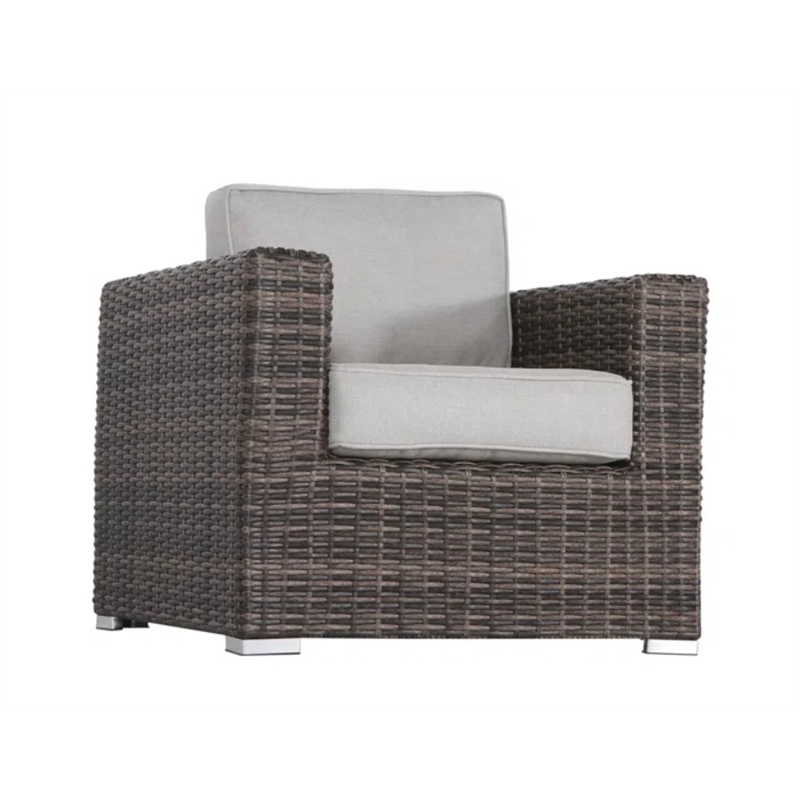 Living Source International Rattan Wicker 2 - Person Seating Group with Cushions