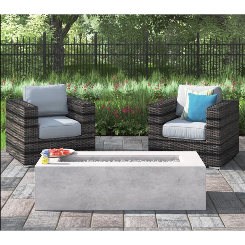 Living Source International Rattan Wicker 2 - Person Seating Group with Cushions
