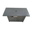 Living Source International 24'' H Steel Propane Outdoor Fire Pit Table with Lid
