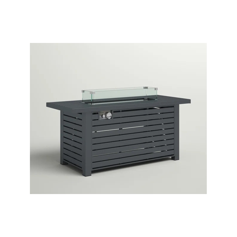 Living Source International 24'' H Steel Propane Outdoor Fire Pit Table with Lid