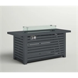 Living Source International 24'' H Steel Propane Outdoor Fire Pit Table with Lid
