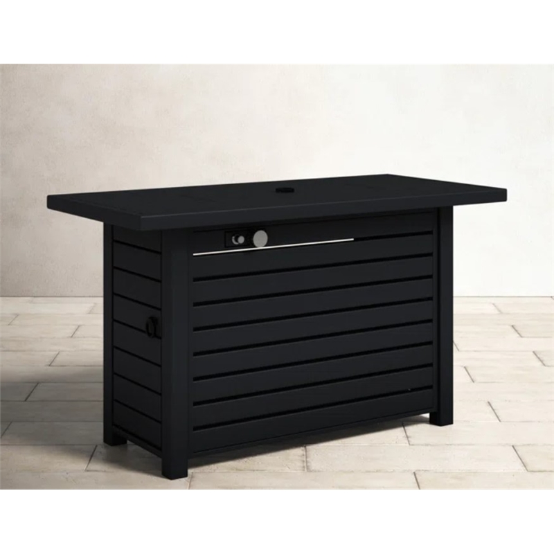 Living Source International Steel Outdoor Fire Pit Table with Lid