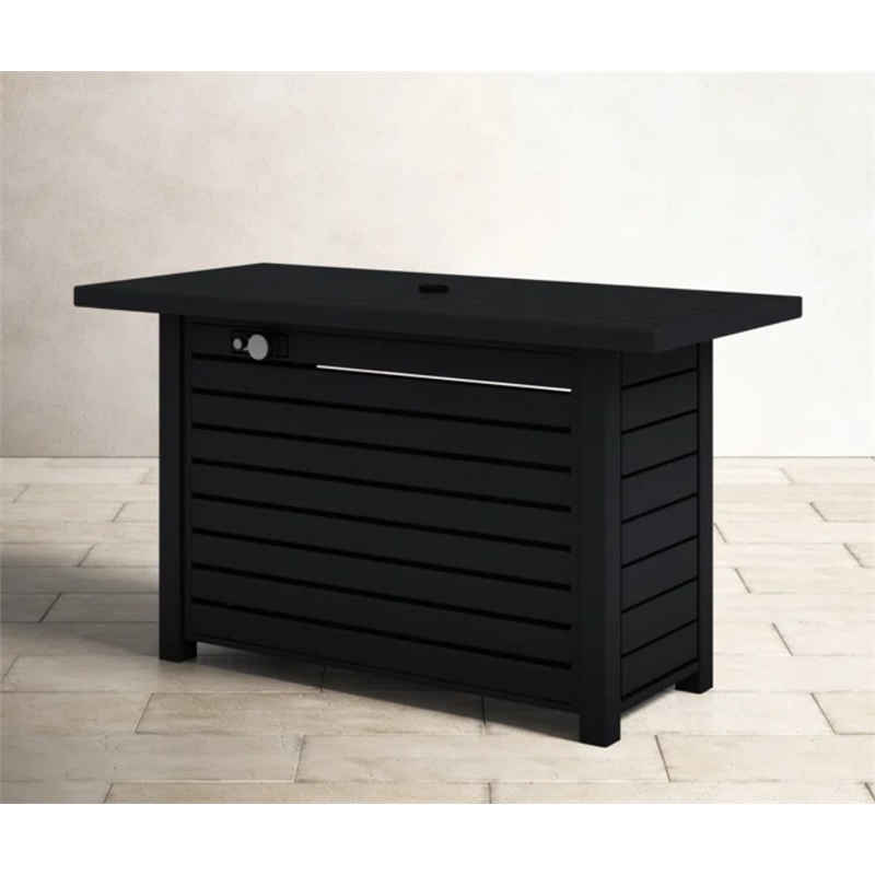 Living Source International Steel Outdoor Fire Pit Table with Lid