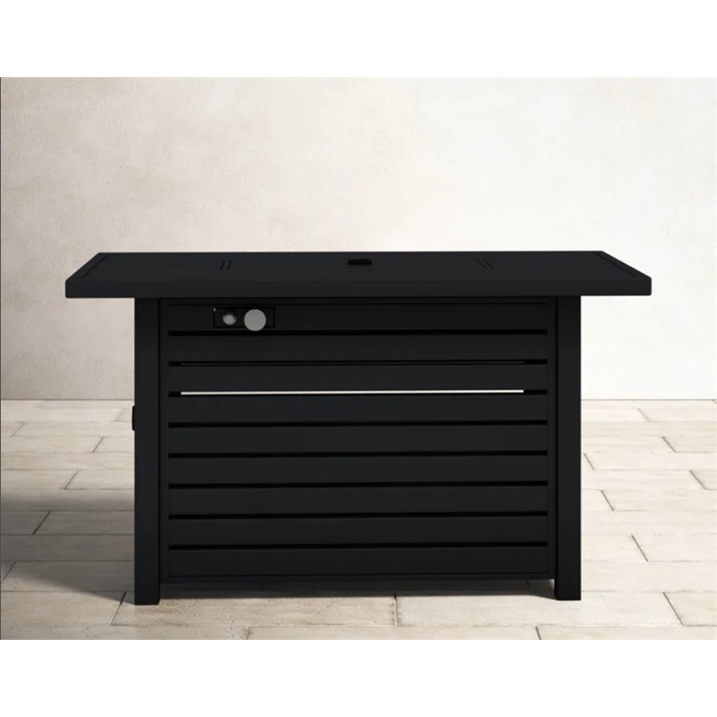 Living Source International Steel Outdoor Fire Pit Table with Lid