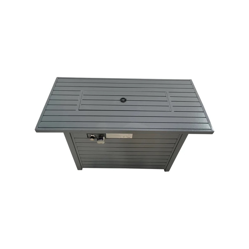 Living Source 25'' H x 42'' W Steel Propane Outdoor Fire Pit Table with Lid