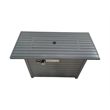 Living Source International Outdoor Stainless Steel Fire Pit Table in Gray