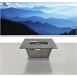Living Source International Outdoor Stainless Steel Fire Pit Table in Gray