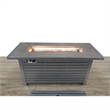 Living Source International Outdoor Stainless Steel Fire Pit Table in Gray