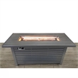 Living Source International Outdoor Stainless Steel Fire Pit Table in Gray