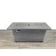 Living Source International Outdoor Stainless Steel Fire Pit Table in Gray