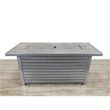 Living Source International Outdoor Stainless Steel Fire Pit Table in Gray