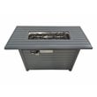 LSI 5'' H x 42'' W Steel Outdoor Fire Pit Table with Lid