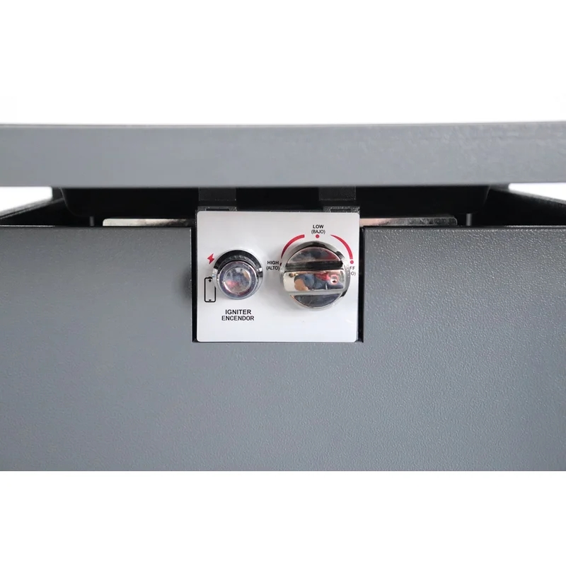 Living Source International Outdoor Stainless Steel Fire Pit Table in Gray