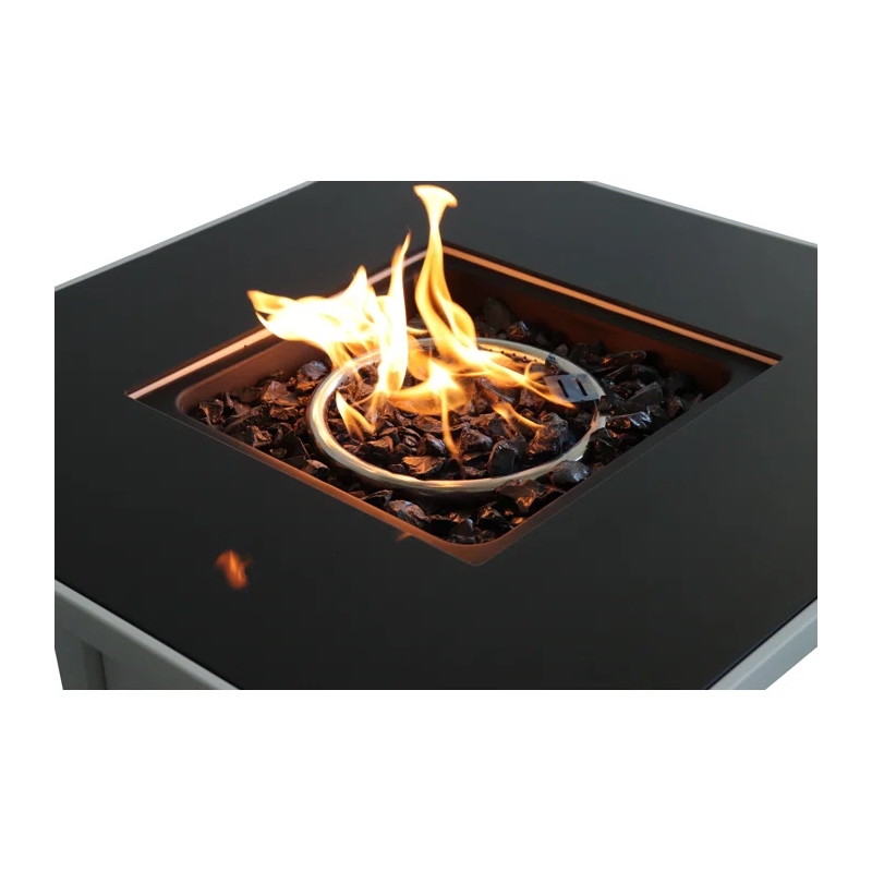 Living Source International 25'' H x 30'' W Steel Outdoor Fire Pit white