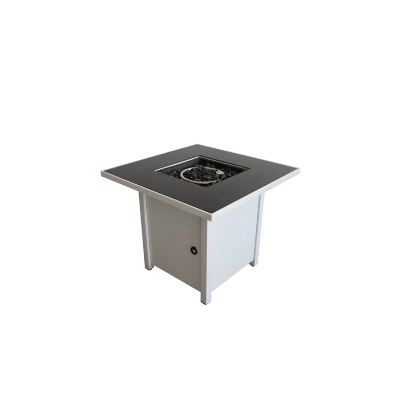 Living Source International 25'' H x 30'' W Steel Outdoor Fire Pit white