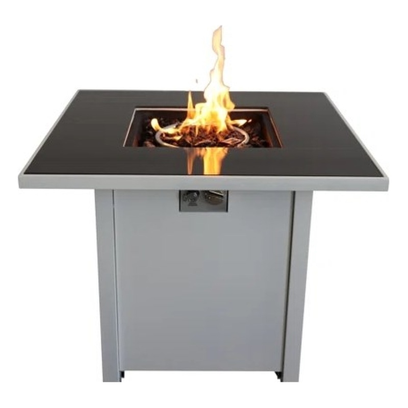 Living Source International 25'' H x 30'' W Steel Outdoor Fire Pit white