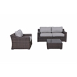 LSI Rattan Wicker 4 - Person Seating Group with Cushions