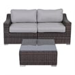Living Source International 2-Person Wicker / Rattan Seating Group in Brown