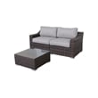 Living Source International 2-Person Wicker / Rattan Seating Group in Brown