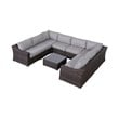 Living Source International 6-Person Wicker / Rattan Seating Group in Gray/Brown