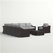 LSI Wicker 7 - Person Seating Group with Cushions