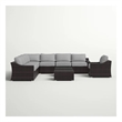 LSI Wicker 7 - Person Seating Group with Cushions