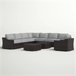 LSI Wicker 7 - Person Seating Group with Cushions