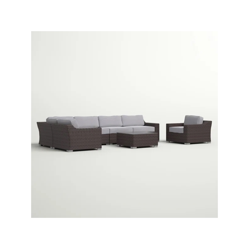 LSI Wicker 5 - Person Seating Group with Cushions