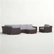 LSI Wicker 5 - Person Seating Group with Cushions