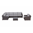 LSI Wicker 5 - Person Seating Group with Cushions