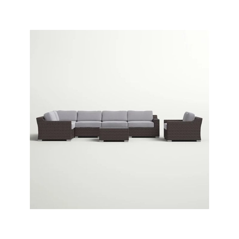 LSI Wicker 5 - Person Seating Group with Cushions