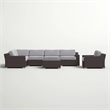 LSI Wicker 5 - Person Seating Group with Cushions