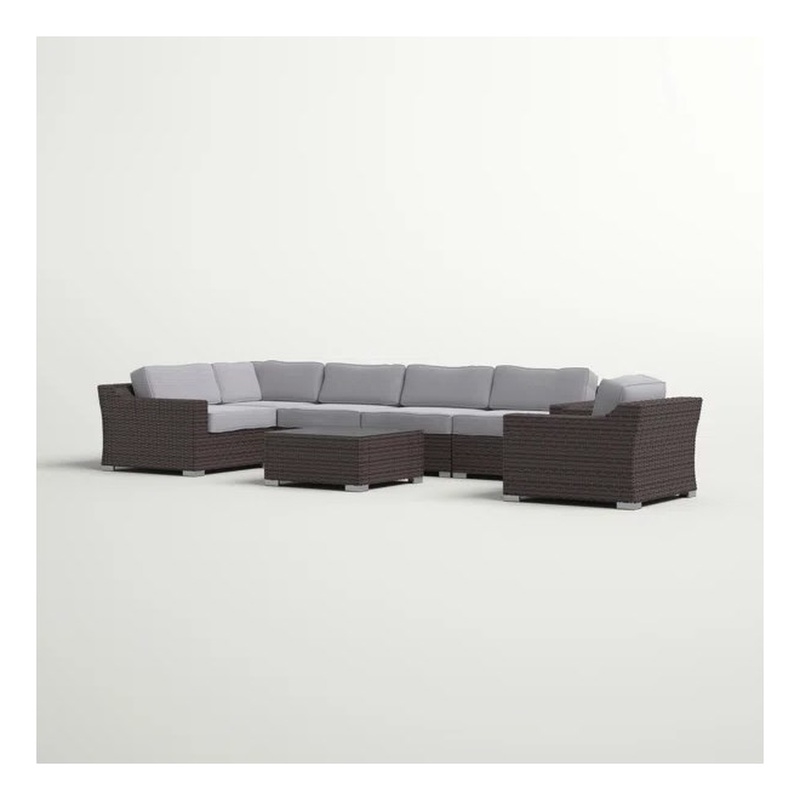 LSI Wicker 5 - Person Seating Group with Cushions
