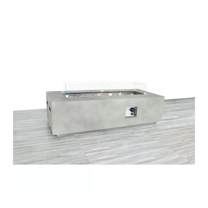 Living Source International Reinforced Concrete Outdoor Fire Pit Table