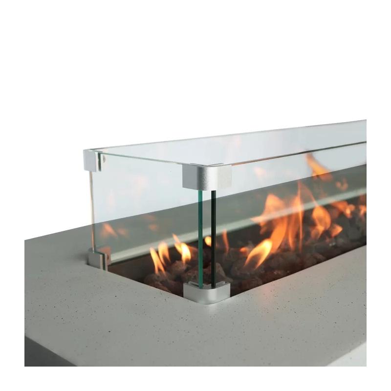 Living Source International Reinforced Concrete Outdoor Fire Pit Table
