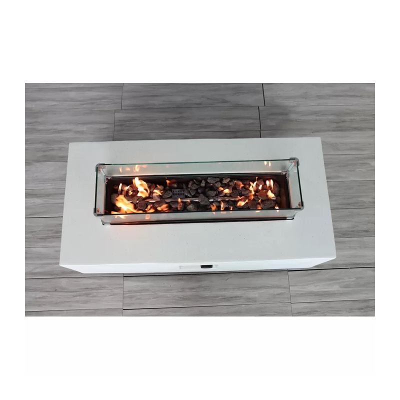 Living Source International Reinforced Concrete Outdoor Fire Pit Table